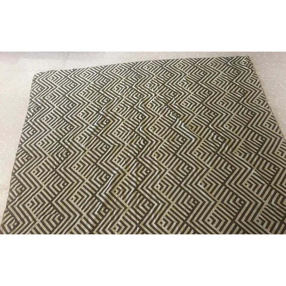 Incas Collection Andean Wool Throw Blanket Black Ivory Geometric Ecuador Tribal